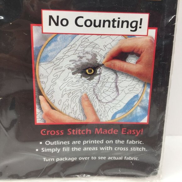 Vintage Dimensions No Count Cross Stitch Freedom Eagle USA Patriotic 14x10" Oval - Picture 5 of 6